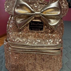 Disney Minnie Rose Gold Loungefly! NWT!